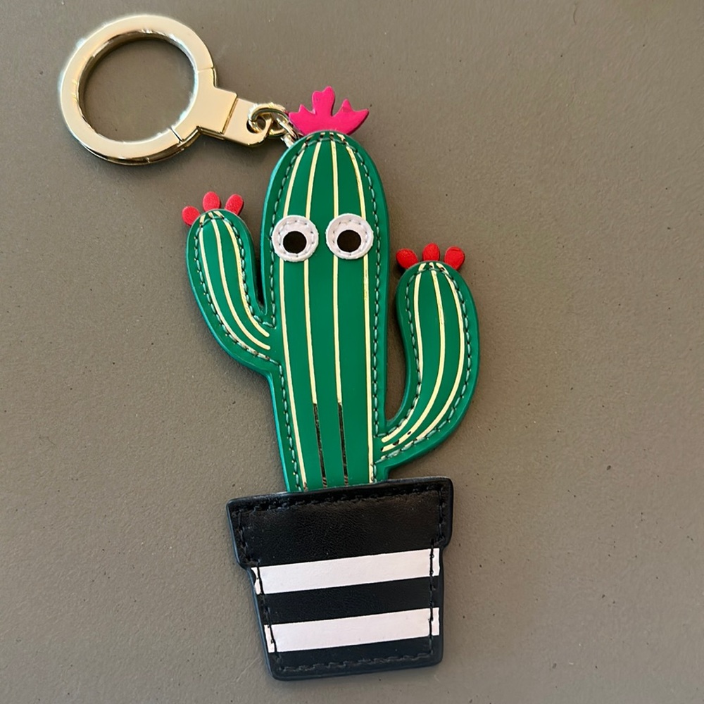 NWOT Kate Spade Cactus Key Fob Keychain